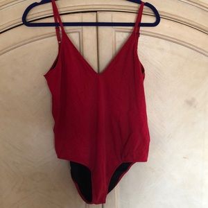 Never worn low back red swimsuit!